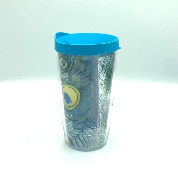 TERVIS Tumbler Peacock Pattern w/Lid 16 oz Hot Cold Insulated Travel - Picture 2 of 6